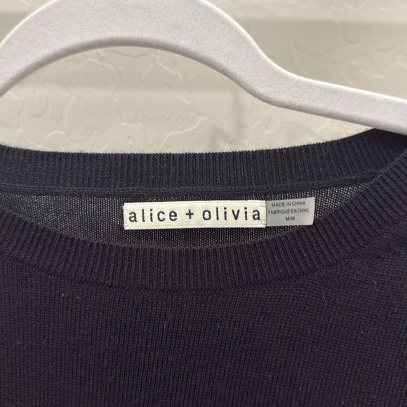 Alice + Olivia Black and White Statement Sweater - Picture 2 of 2